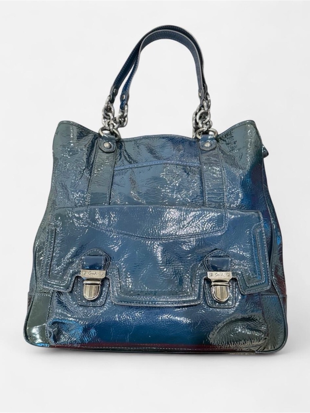 Vintage Coach Poppy Patent Leather Tote G1169-18717